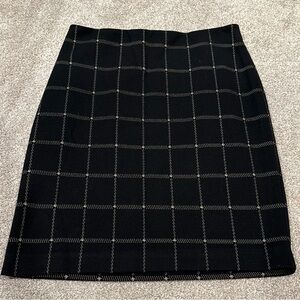 Studio Point Black Checkered Women's Skirt with elastic band